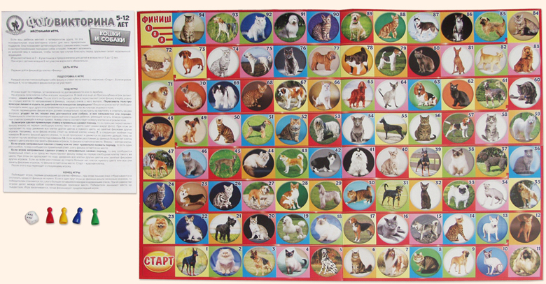 Зоологическая ФОТОвикторина «Кошки и собаки». Настольная игра Олеси Емельяновой про породы собак и кошек.