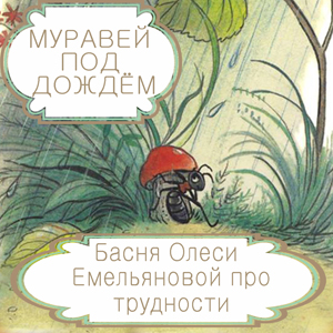 Муравей под дождём – басня в стихах Олеси Емельяновой про жизненные трудности и счастье. Читать басни современных авторов.