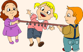 Подвижная игра для детского праздника: Лимбо с колокольчиками