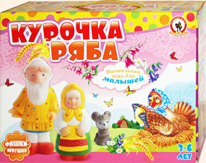 Настольная игра с фишками-игрушками «Курочка Ряба». Коробка