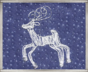 Галерея работ в технике плетения из фольги Олеси Емельяновой. Олененок на елку